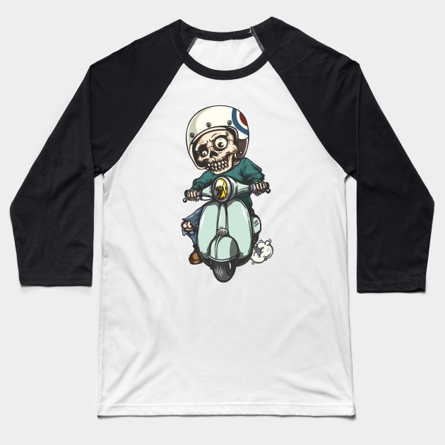 Zombi Ride Baseball T-Shirt by AttireCafe